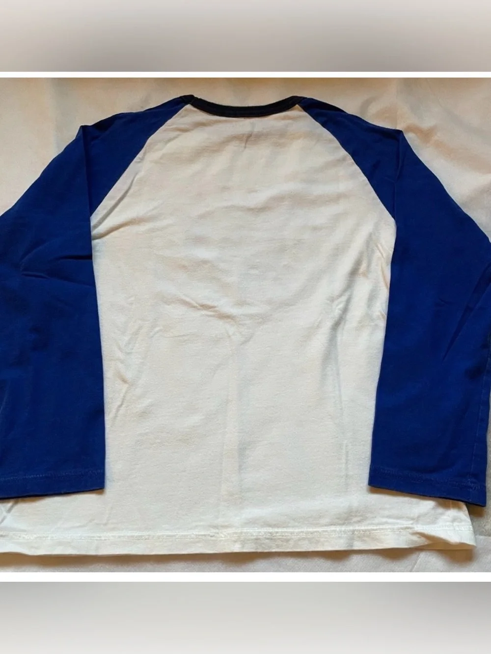 Children’s Place Boys sz 5/6 Soccer All Star Raglan Long Sleeve Shirt Blue White